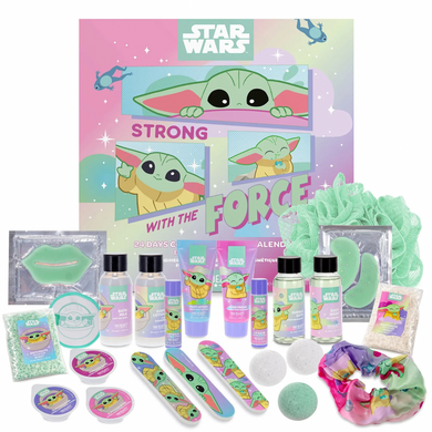MAD Beauty Star Wars Grogu Galaxy 24 dienų vonios ir kūno advento kalendorius