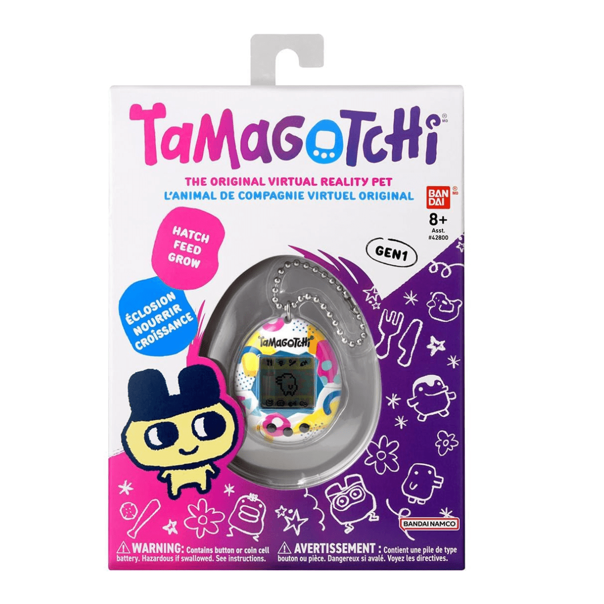 Bandai Tamagotchi Original — Memphis Style