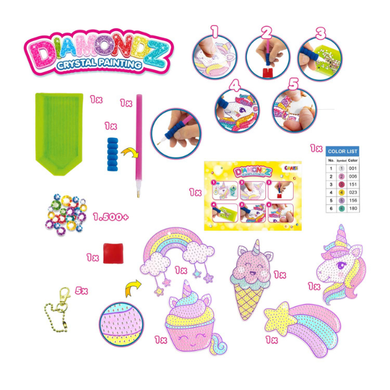 CRAZE DIAMONDS Keychain Set — Unicorn