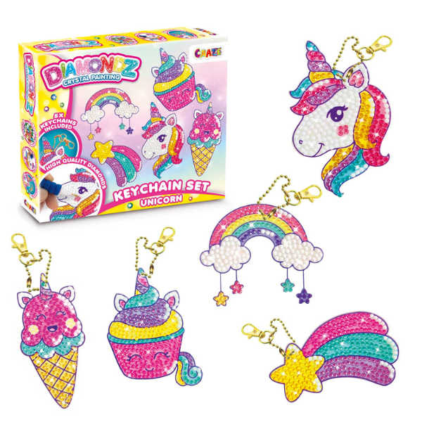 CRAZE DIAMONDS Keychain Set — Unicorn