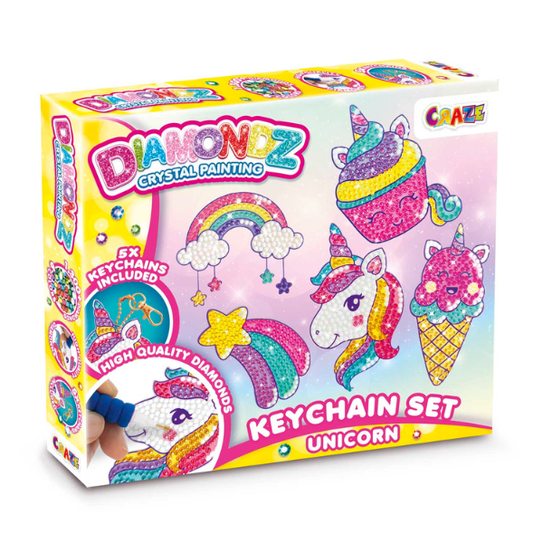 CRAZE DIAMONDS Keychain Set — Unicorn - Lastenurk.com