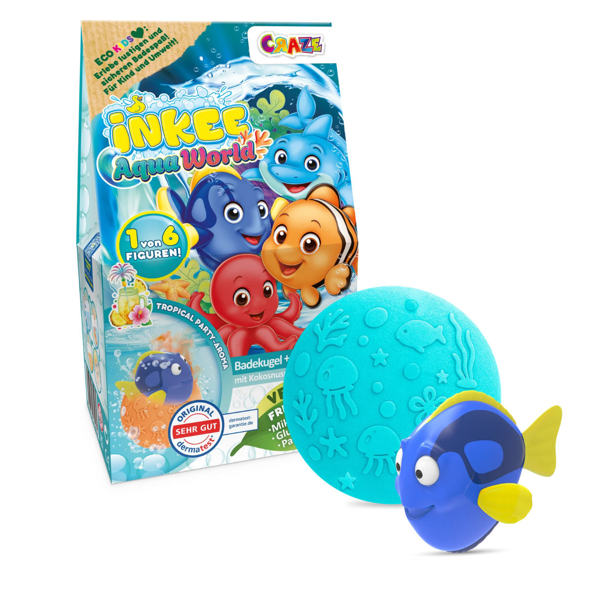 CRAZE Inkee Aqua World, bath bomb + toy