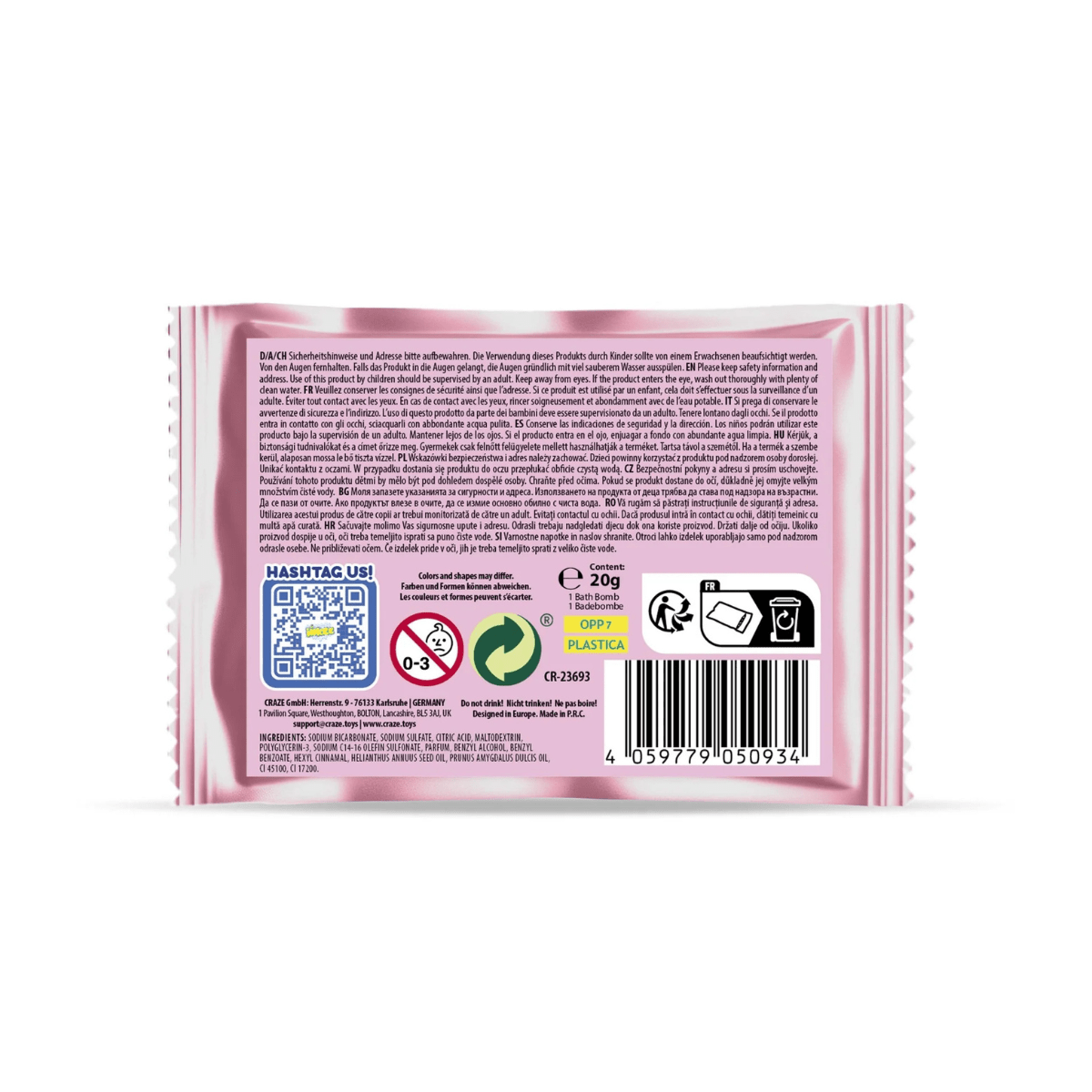 CRAZE Inkee Bath Fizzer — Marshmallow - Lastenurk.com