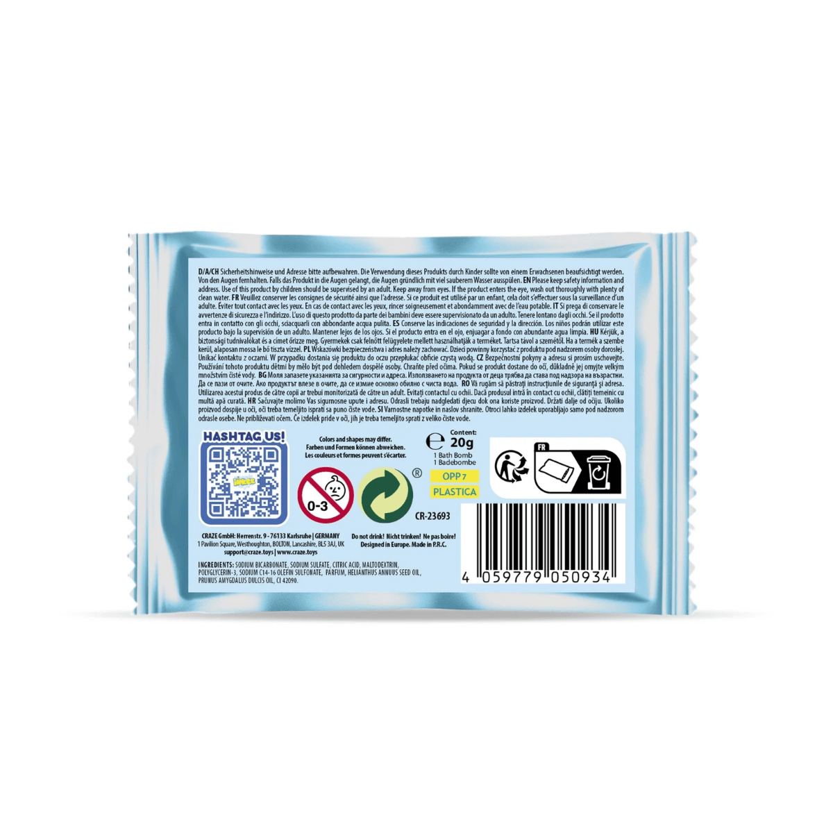 CRAZE Inkee Bath Fizzer — Popcorn - Lastenurk.com