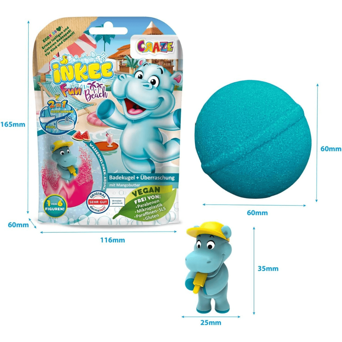 CRAZE Inkee Fun Beach, bath bomb + toy - Lastenurk.com