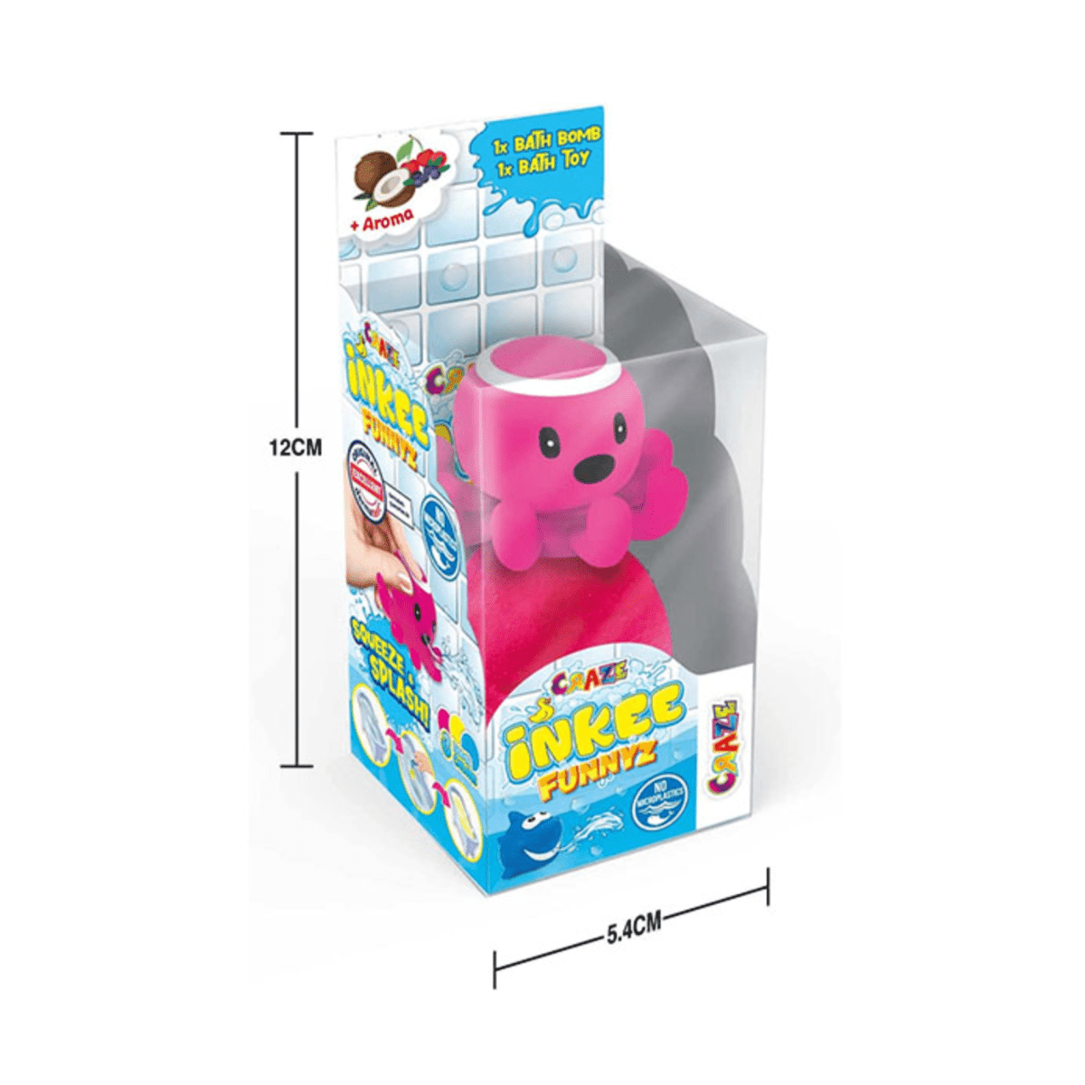 Craze Inkee Funnyz bath bomb + toy, 1 pc
