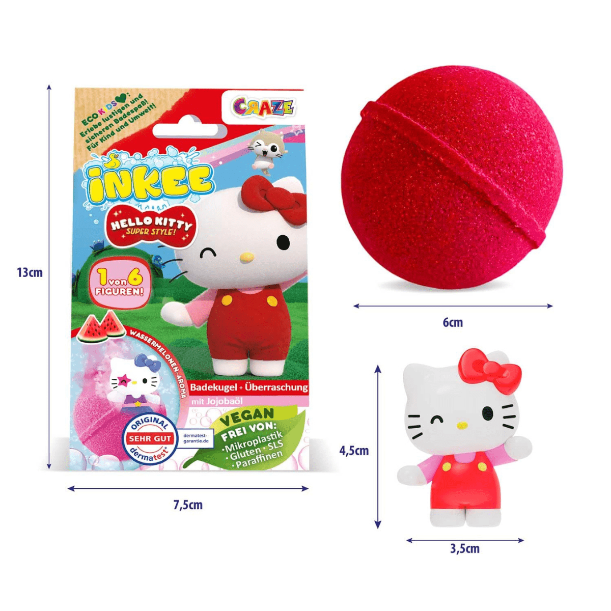 CRAZE Inkee Hello Kitty, бомбочка для ванны + игрушка