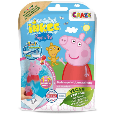 CRAZE Inkee Peppa Pig, bath bomb + toy