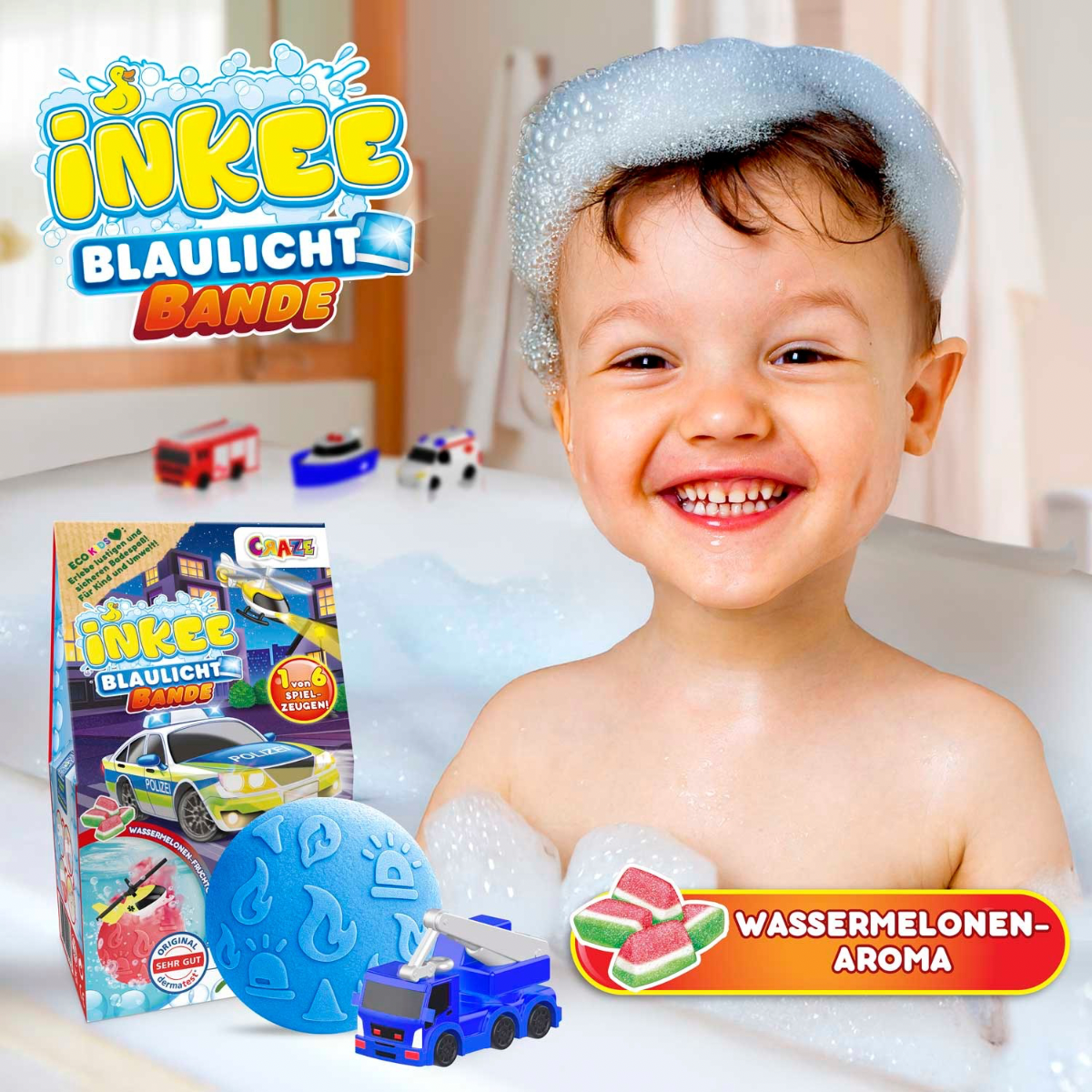 CRAZE Inkee Rescue Crew, bath bomb + toy - Lastenurk.com