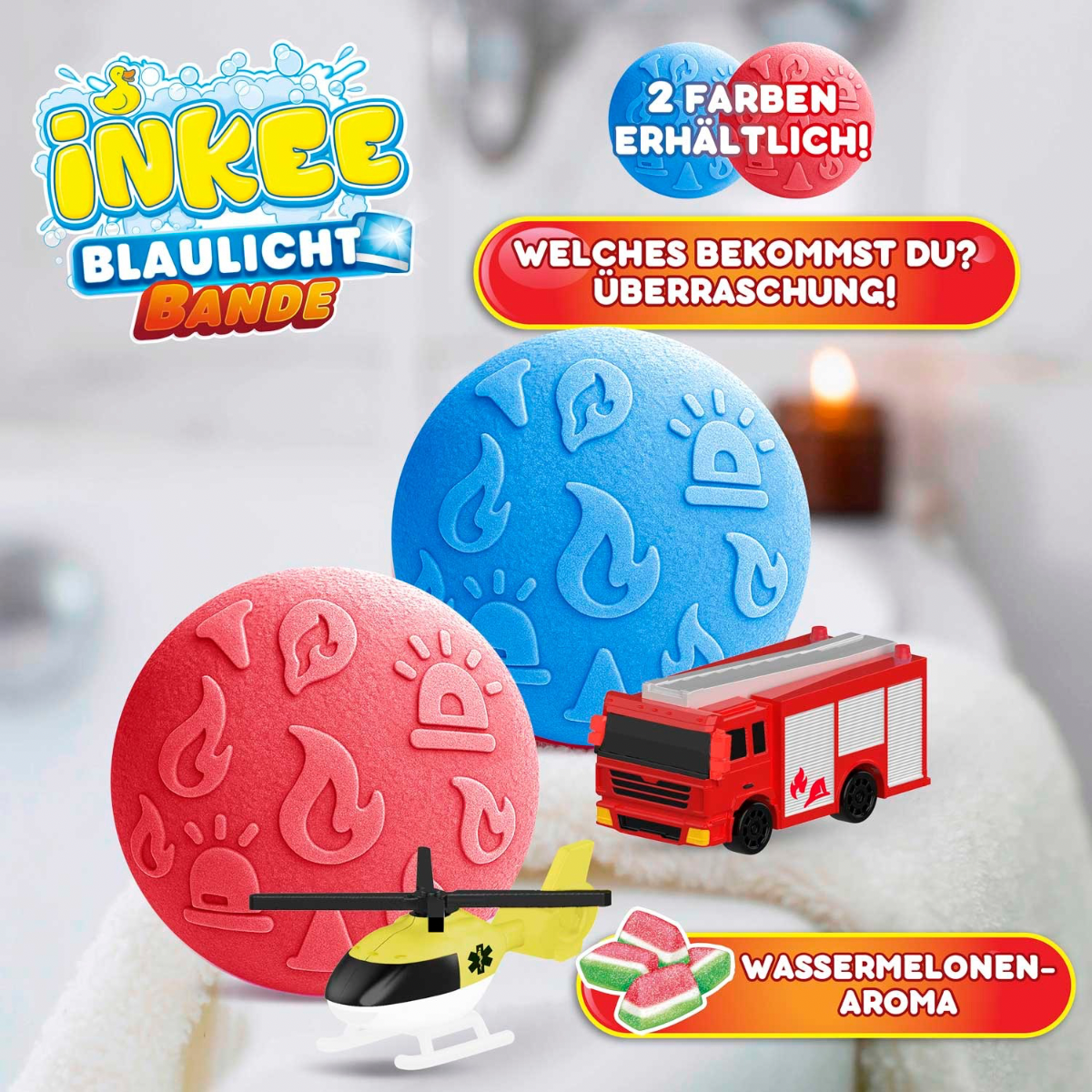 CRAZE Inkee Rescue Crew, bath bomb + toy
