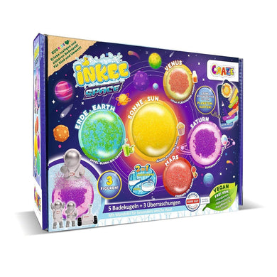 Бомбочки для ванны CRAZE Inkee Space planet, набор из 5 шт.
