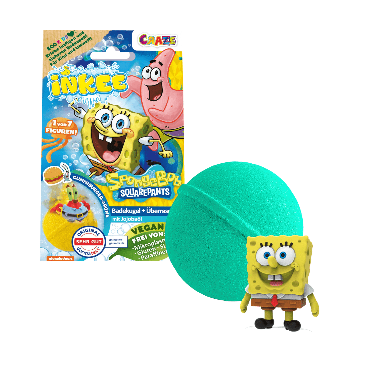 CRAZE Inkee SpongeBob, bath bomb + toy - Lastenurk.com