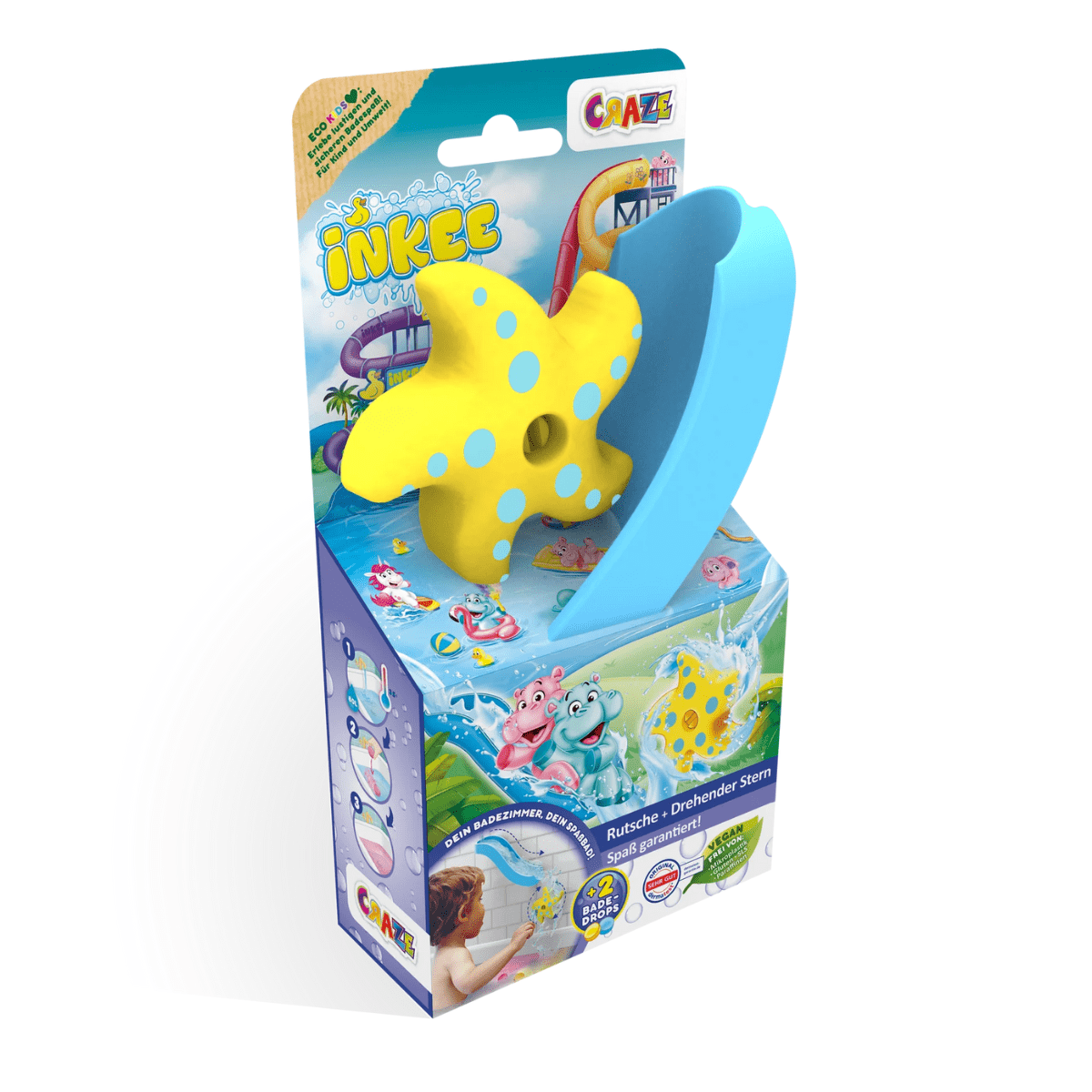 CRAZE Inkee Toys — Bath Slide + Rotating Star - Lastenurk.com
