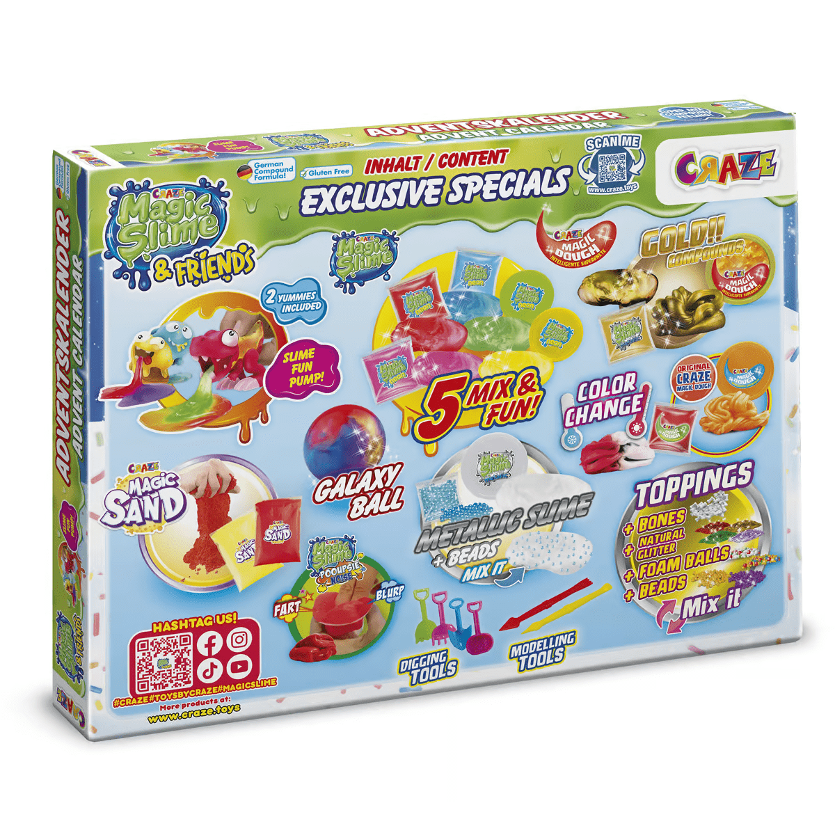 CRAZE Magic Slime and Friends advendikalender 2025