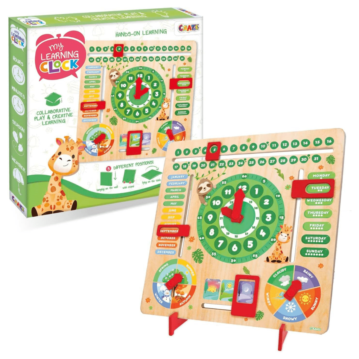 CRAZE My Learning Clock — Animals