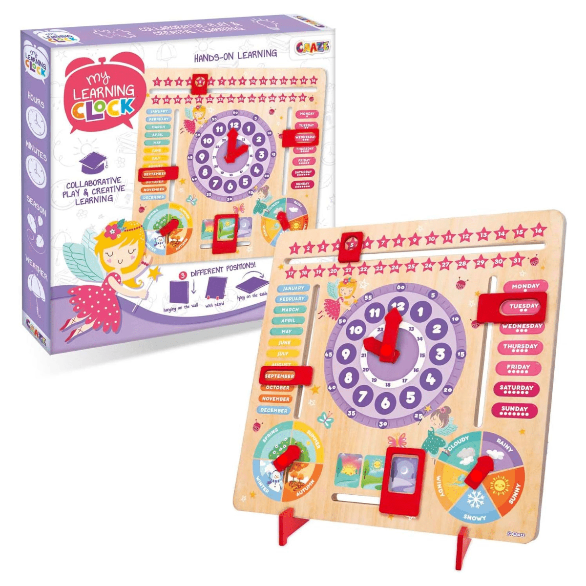 CRAZE My Learning Clock — Princess - Lastenurk.com