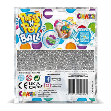 CRAZE Press'n'Pop антистрессовый фиджет-мяч