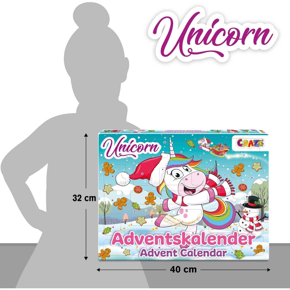 CRAZE Unicorn -adventtikalenteri 2026 – Lastenurk.com