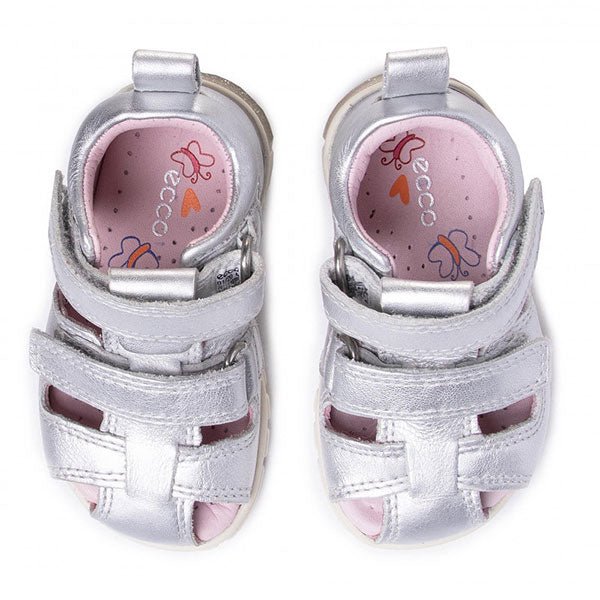 ECCO Mini Stride sandaalit — Silver Metallic