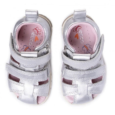 ECCO Mini Stride sandaal — Silver Metallic