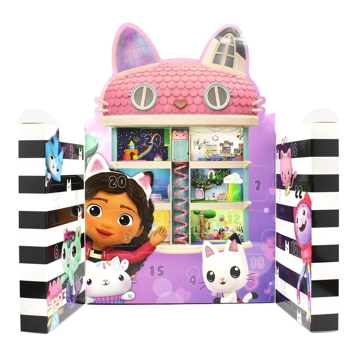 Gabby's Dollhouse -koru- ja hiusasusteiden adventtikalenteri 2026 - Lastenurk.com