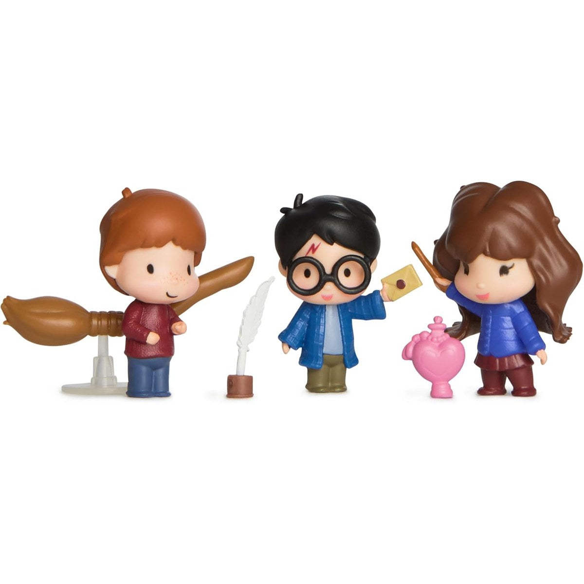 Harry, Ron and Hermione figures with accessories