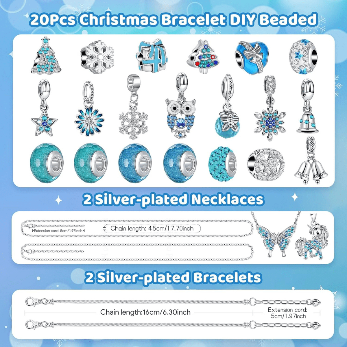 Jewellery advent calendar — blue - Lastenurk.com