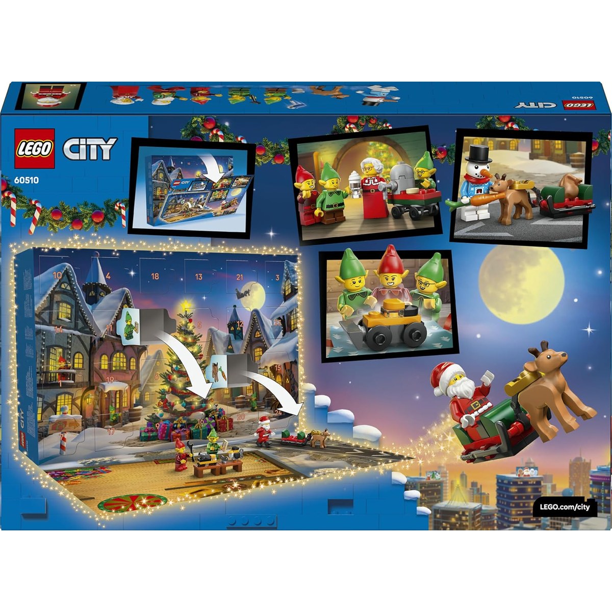 LEGO City Adventa kalendāra kastes aizmugure
