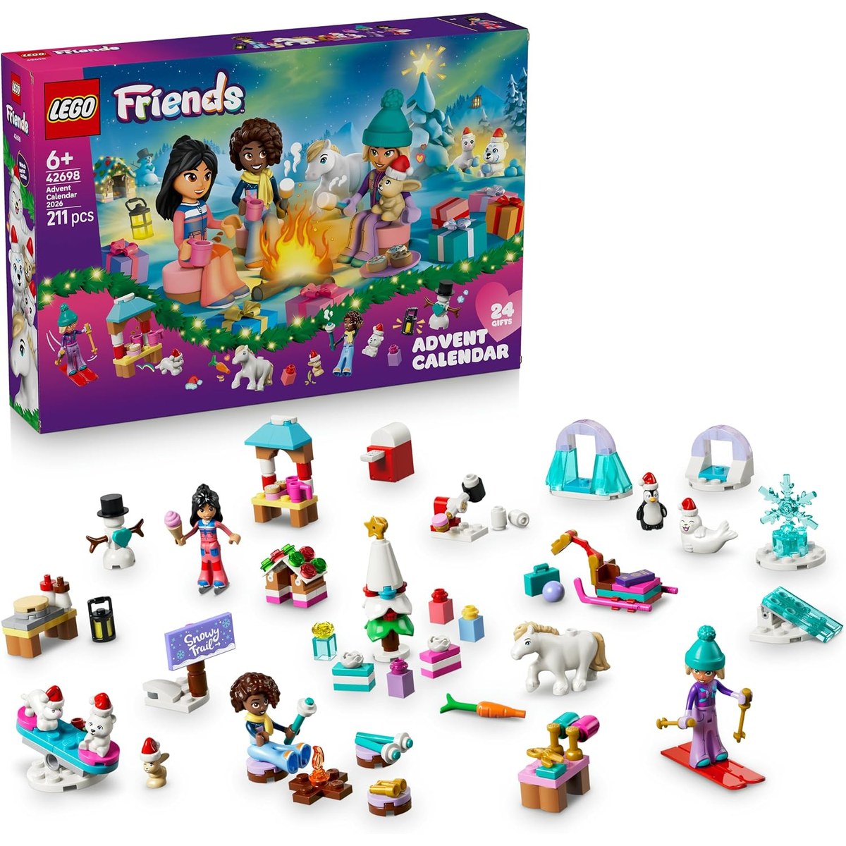 LEGO Friends advendikalendri karp, mudelid ees