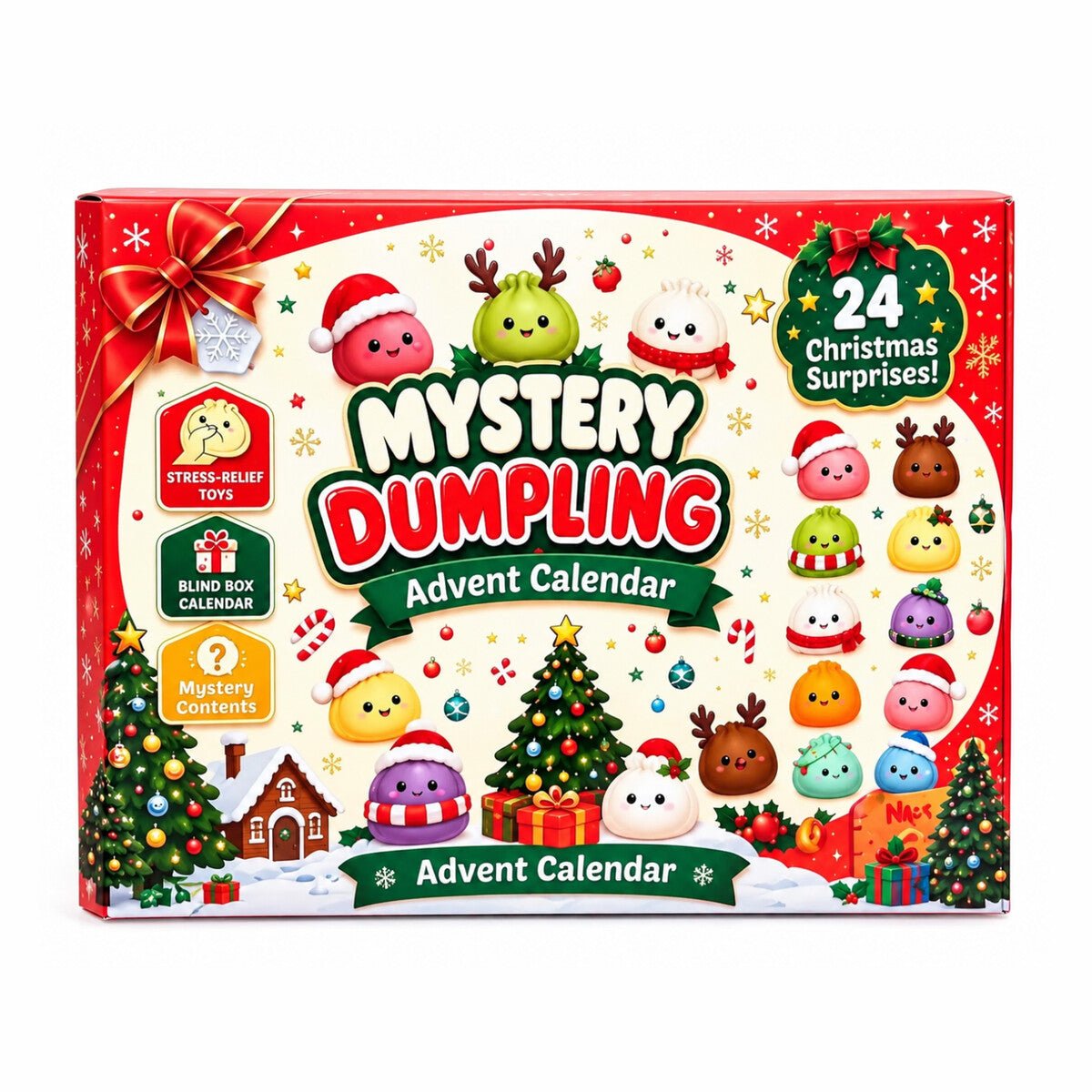 Kalendarz adwentowy Mystery Dumpling z 24 gniotkami - Lastenurk.com