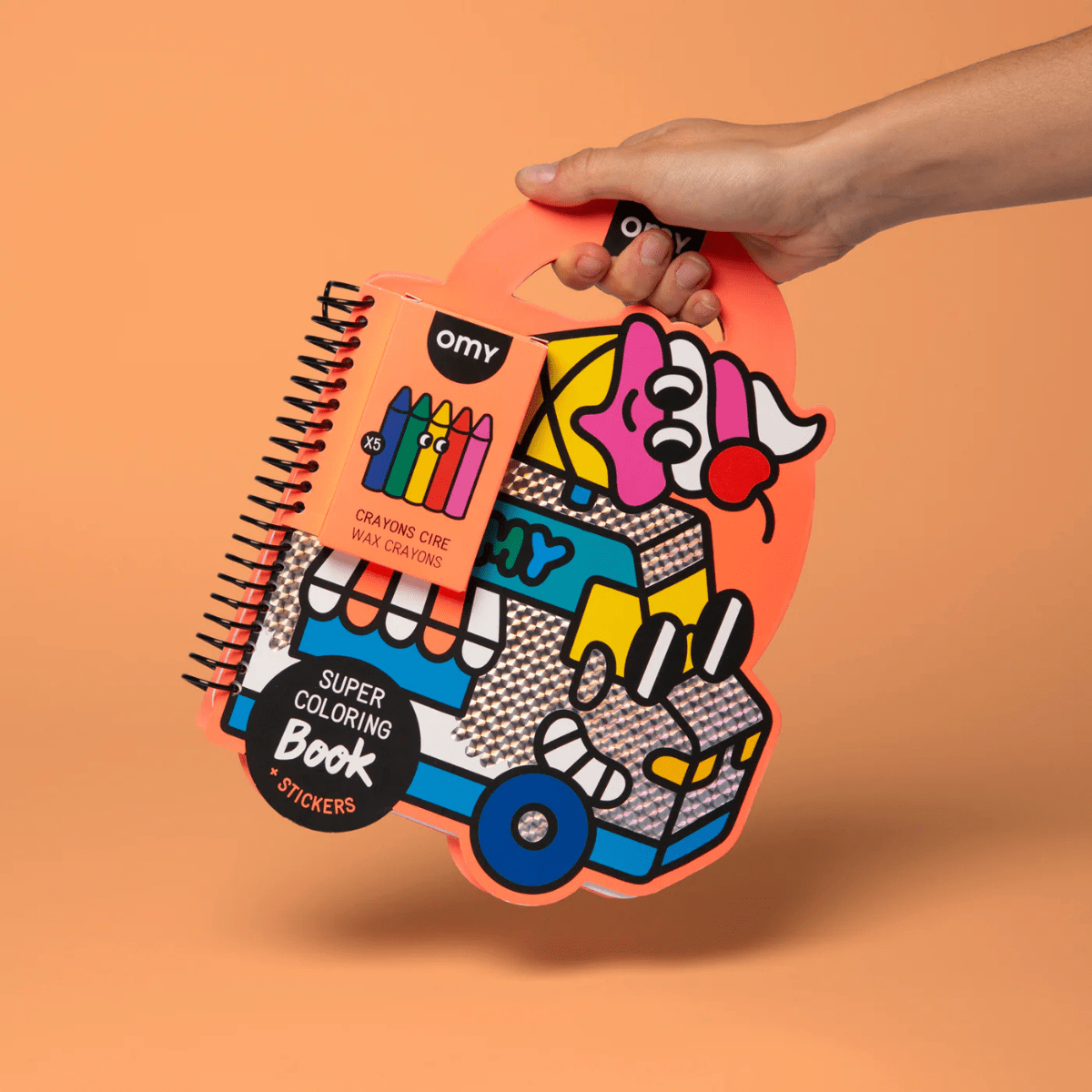 OMY Super Colouring Book with Stickers — Yummy