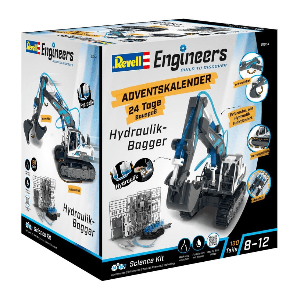 Revell Engineers advendikalender — hüdrauliline ekskavaator