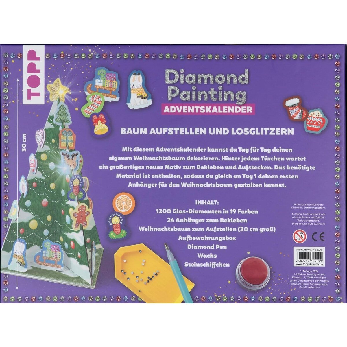 TOPP Diamond Painting Christmas tree advent calendar 2026 - Lastenurk.com